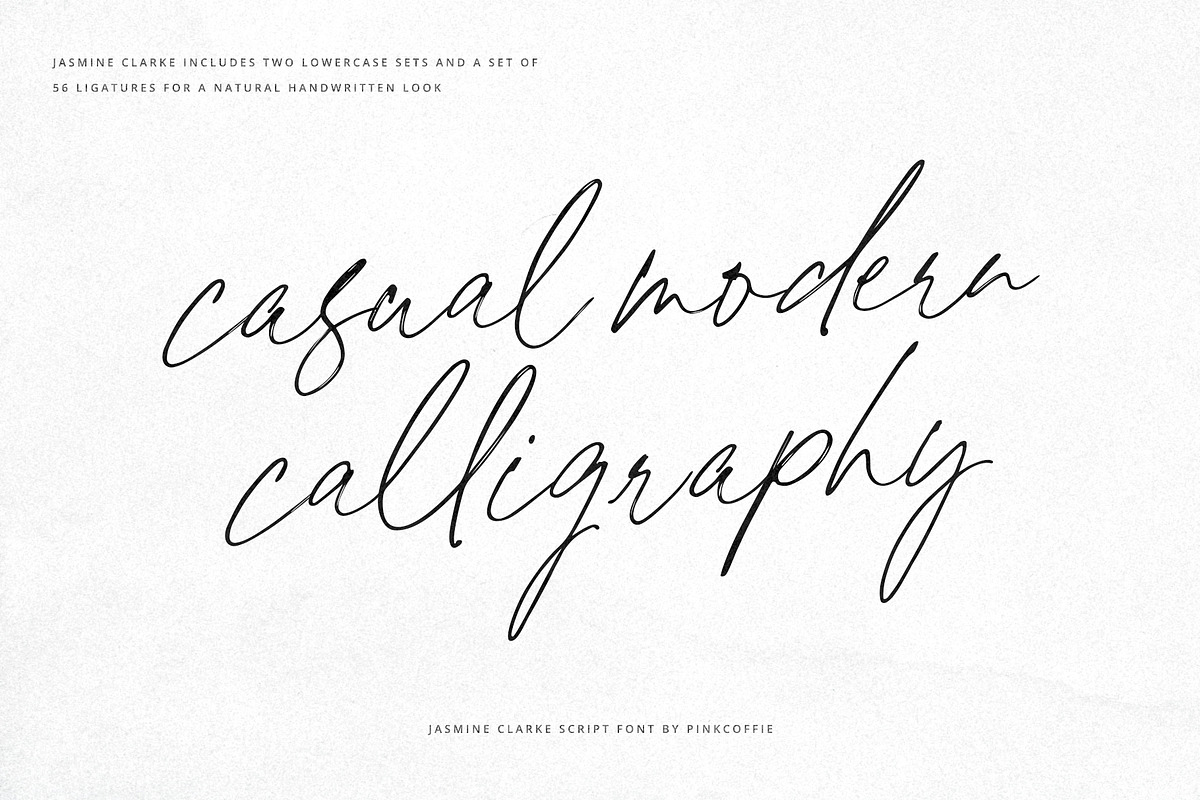 Jasmine Clarke | Casual Chic Font, a Script Font by Pink Coffie (Photo 18 of 23)