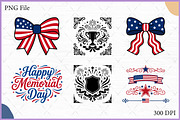 USA Memorial Day Clipart SVG Set, a Decorative Illustration by Gfx Expert Team (Thumbnail 1 of 3)