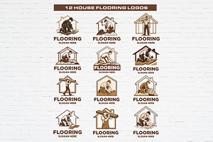 12 Flooring Installer Logo Bundle, a Branding & Logo Template by Guavanaboy