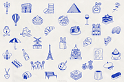Paris Doodles Line Art, a Decorative Illustration by Blumensdiary (Thumbnail 7 of 11)