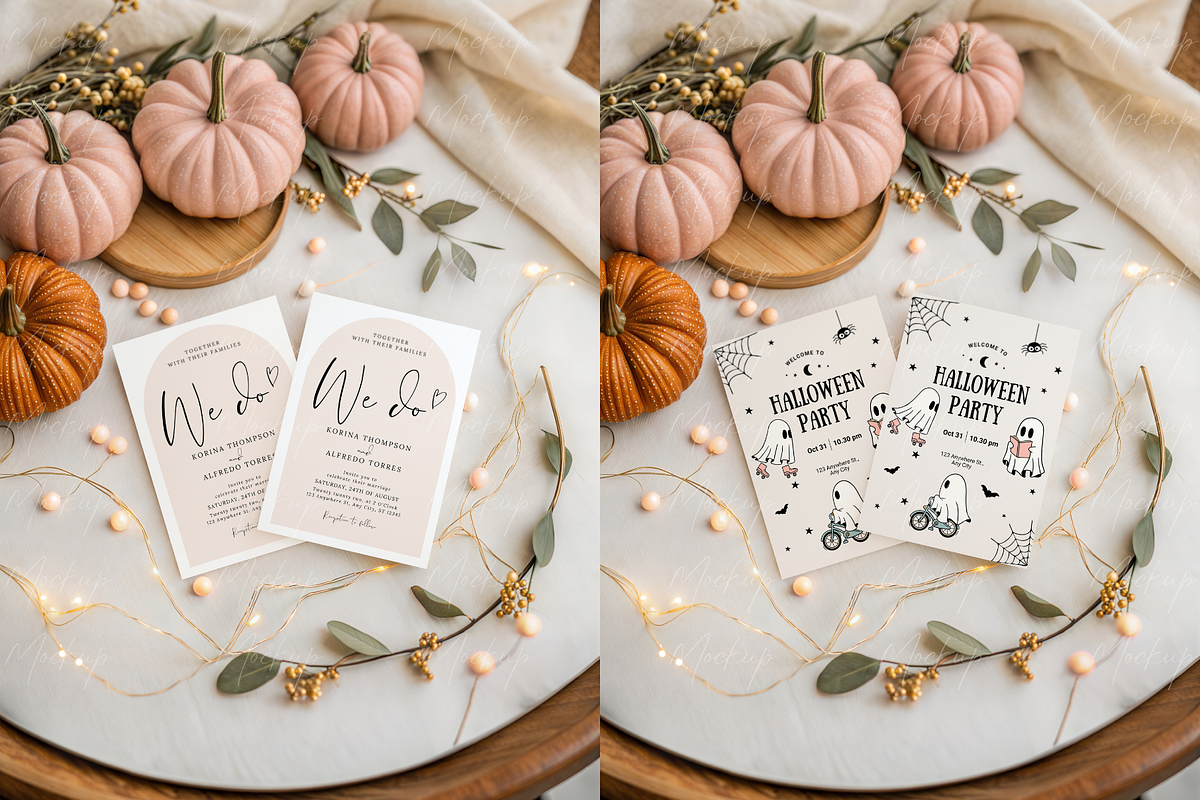 PSD/Canva Double Card Mockup, a Product Mockup by TatiMockup (Photo 3 of 3)