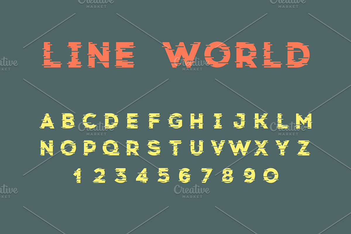 Vector font. Speed world. preview 4