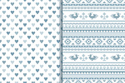Set of 10 seamless pattern blue, a Pattern Graphic by NataLito (Thumbnail 6 of 6)