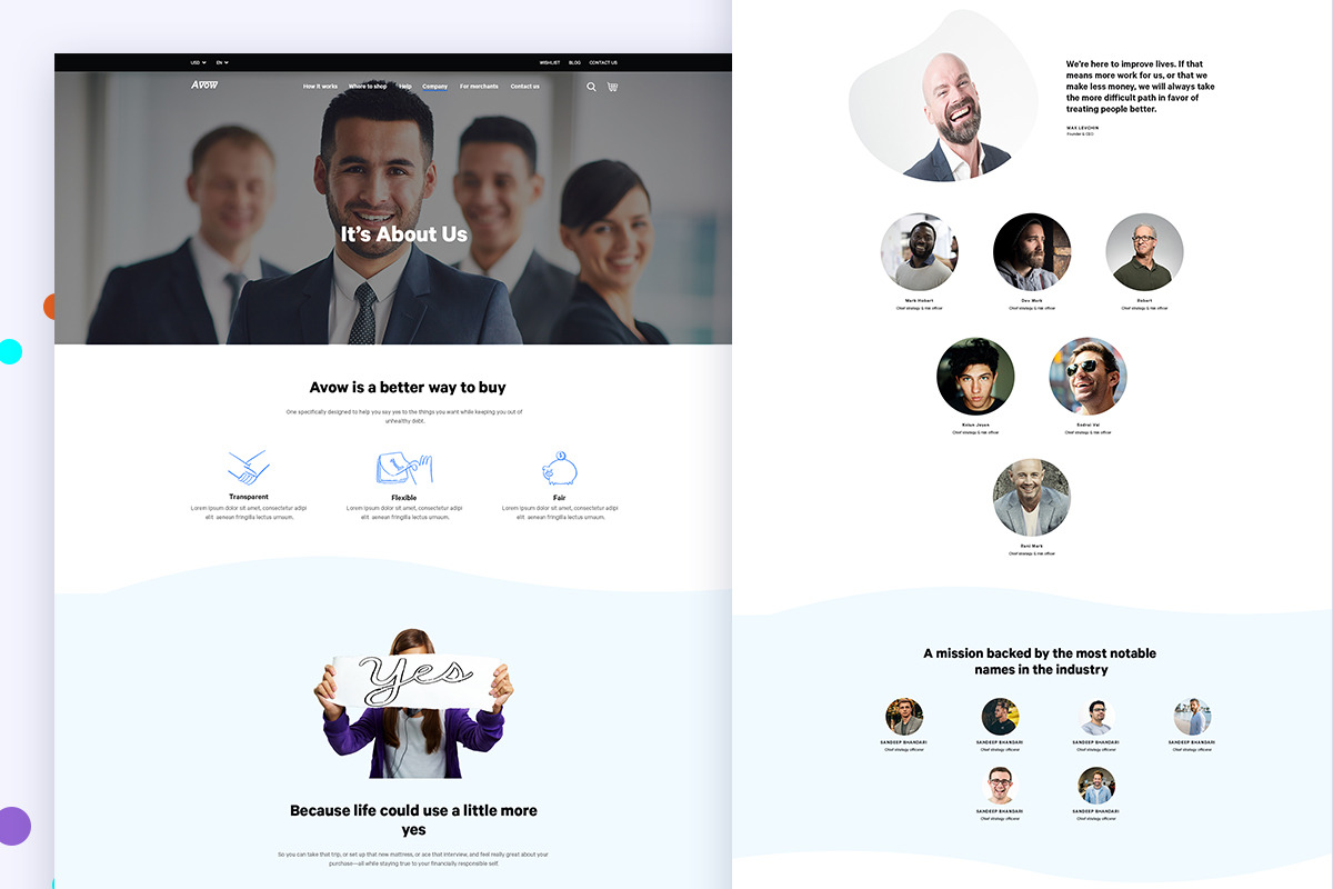 About Us Page UI KIT, an UI Kit Template by ArtGalaxy