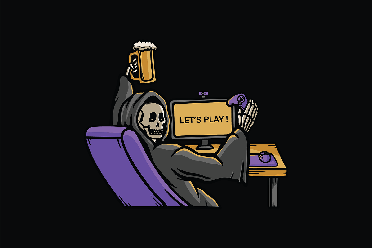Gamer Slacker, an Object Illustration by nomlimo.com (Photo 1 of 3)