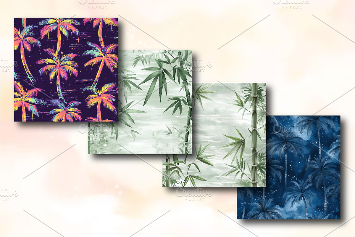 Palm Tree Paradise Summer Pattern, a Background Photo by RobertsArt (Photo 4 of 5)