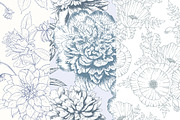 Hand Drawn Floral Vector Patterns, a Pattern Graphic by MeadowFox (Thumbnail 5 of 8)