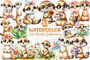 Cute Meerkat Sublimation Clipart, an Illustration by Designworld (Thumbnail 1 of 5)