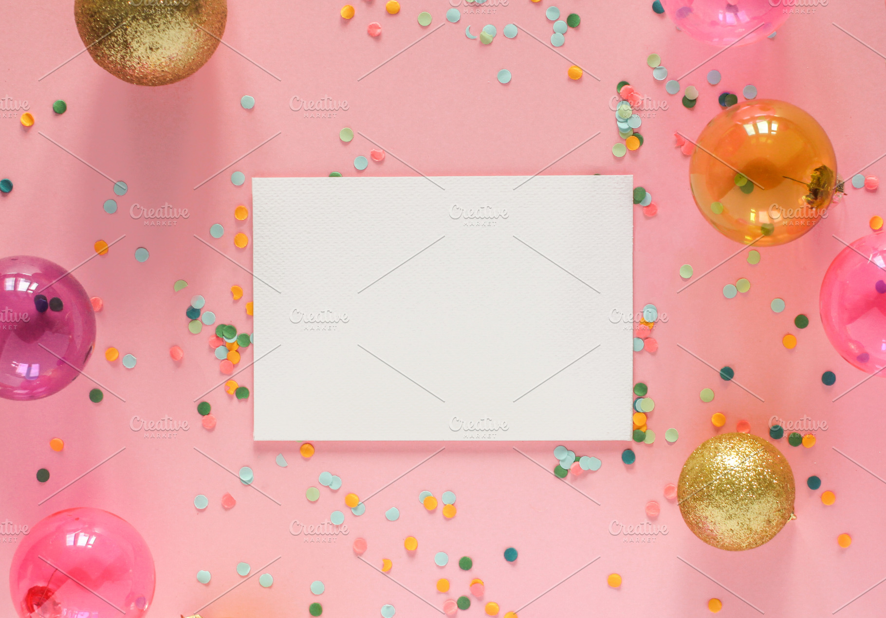 Mockup card on a pink background, a Holiday Photo by Ira Paisley