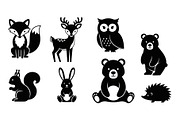 Cute Forest Animal Silhouette Bundle, an Illustration by Creativeshirt (Thumbnail 28 of 54)