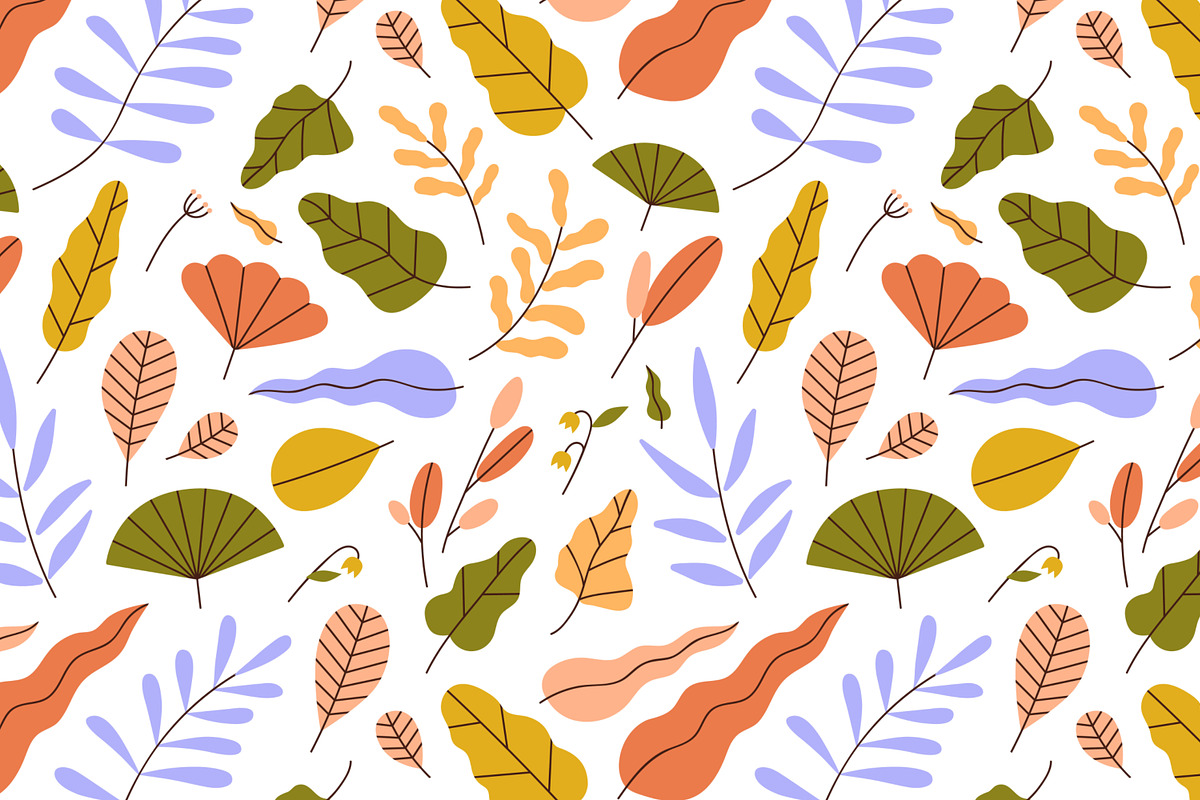 Modern floral seamless patterns set, a Pattern Graphic by Good Studio (Photo 2 of 10)