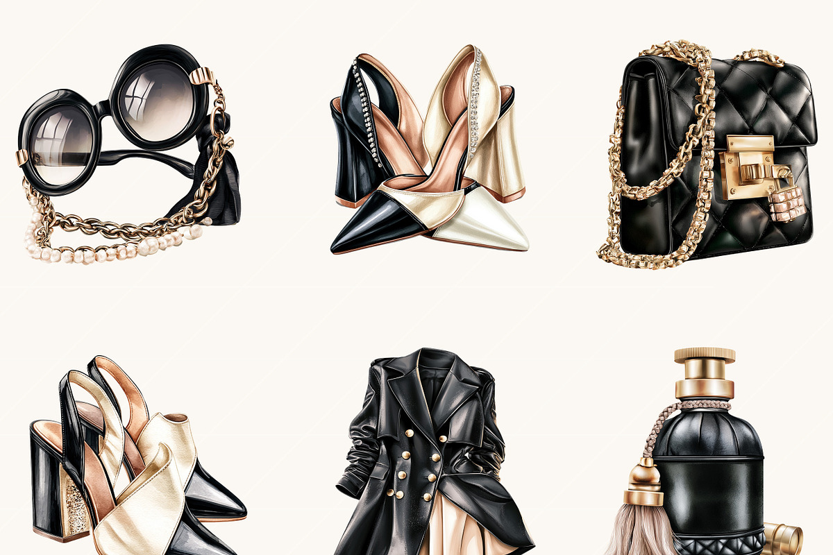 Fashion Girl Clipart Bundle, a Person Illustration by BusyDaydesign (Photo 5 of 9)