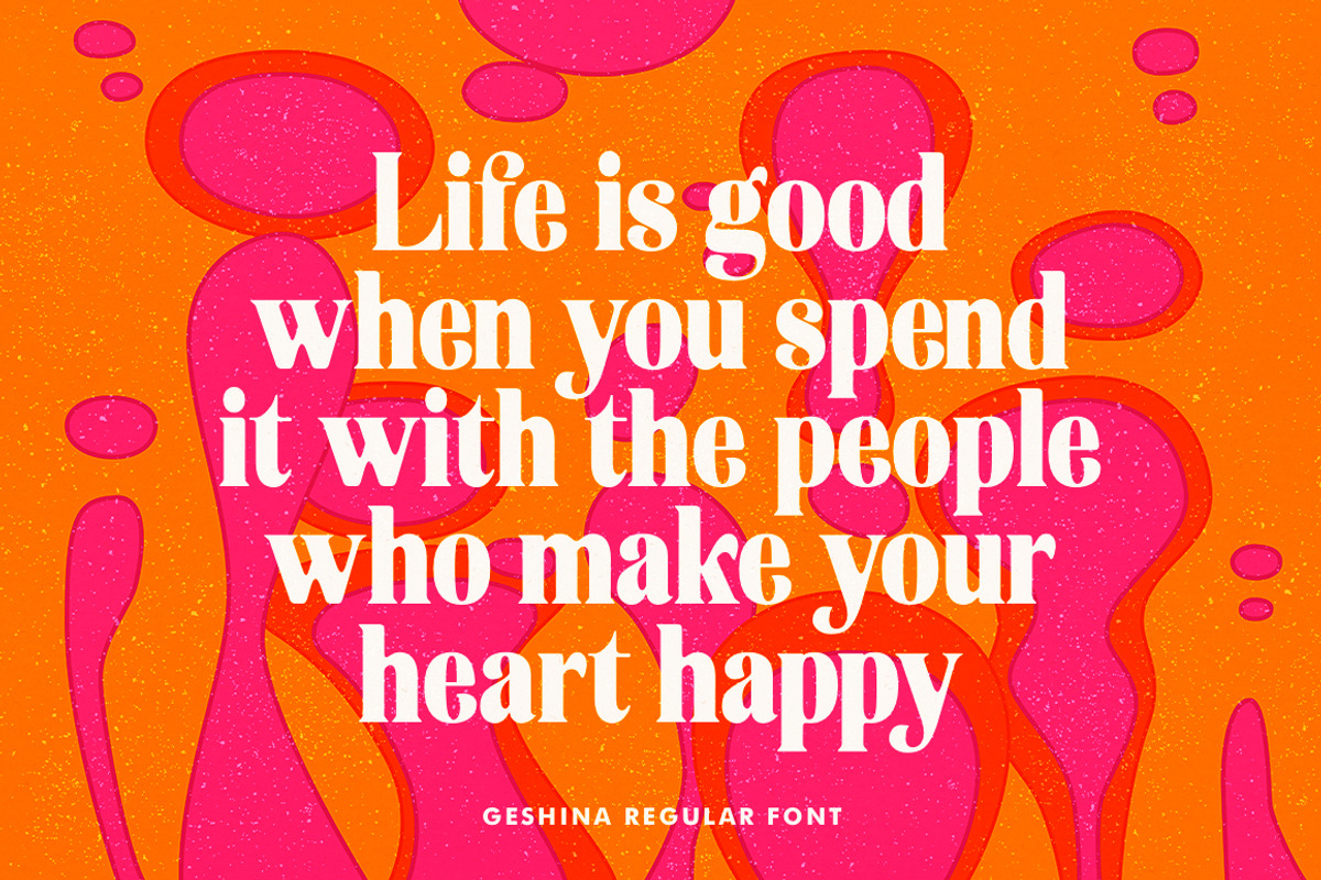 Geshina Typeface, a Serif Font by Seniors (Photo 8 of 11)