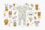 Newborn baby Illustrations & Pattern, an Animal Illustration by tatiletters (Thumbnail 5 of 14)