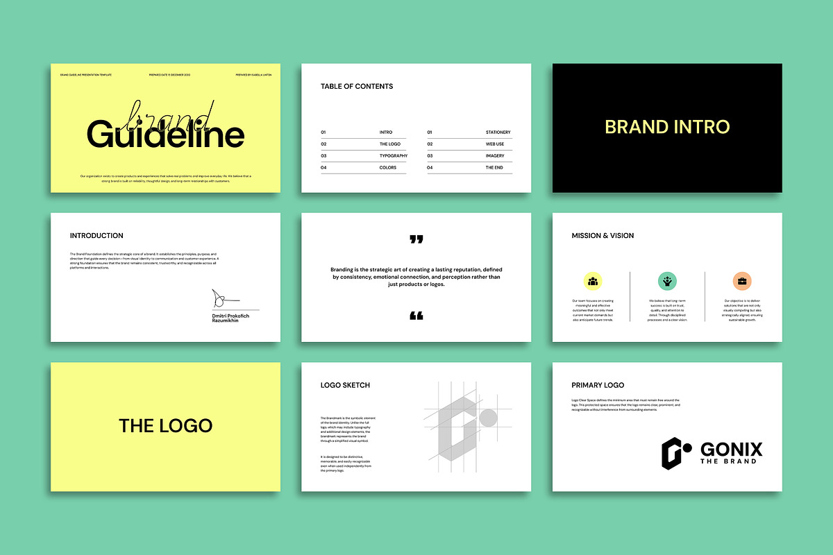 GONIX | Brand Identity Figma & Canva, a Branding & Logo Template by Artisan Vibes (Photo 8 of 11)