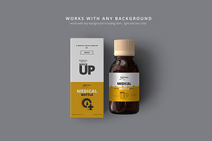 Amber Medicine Bottle Mockups