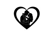 Couple Love Heart Silhouette Bundle, an Illustration by Amazin_art (Thumbnail 6 of 51)