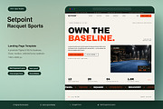 Racquet Sports Landing Page, an UI Kit Template by Pitchlook.Studio (Thumbnail 1 of 3)