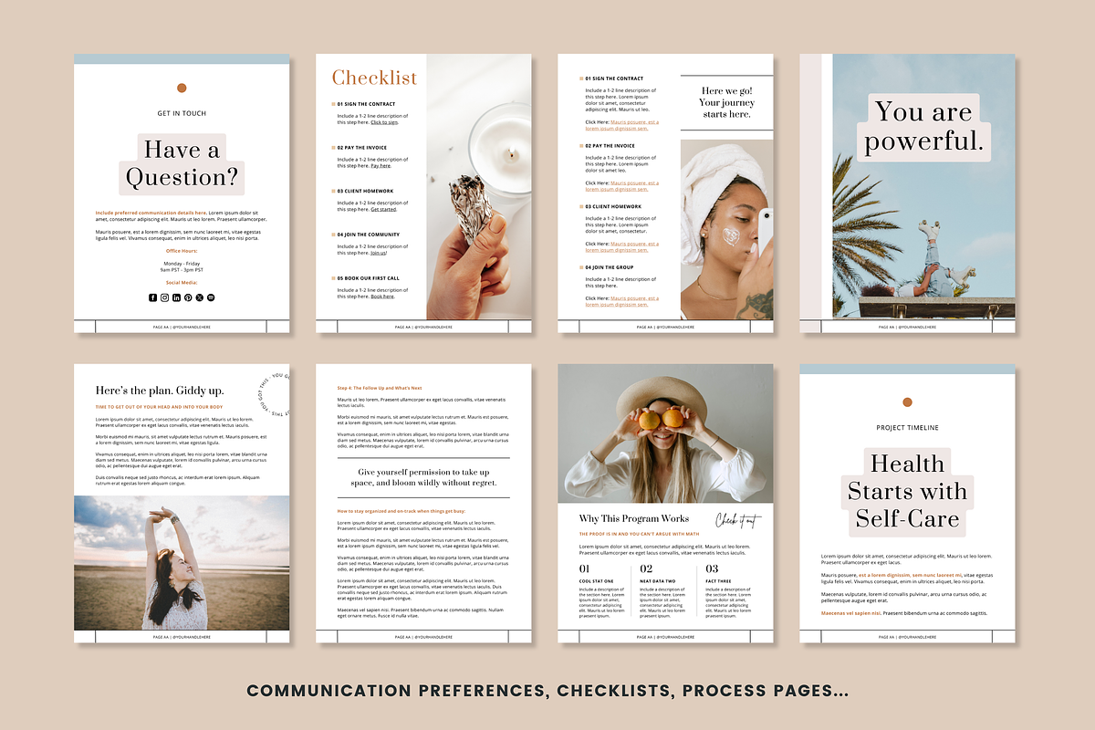 Client Welcome Packet Canva | Sky, a Magazine Template by Erin Cassidy (Photo 4 of 8)