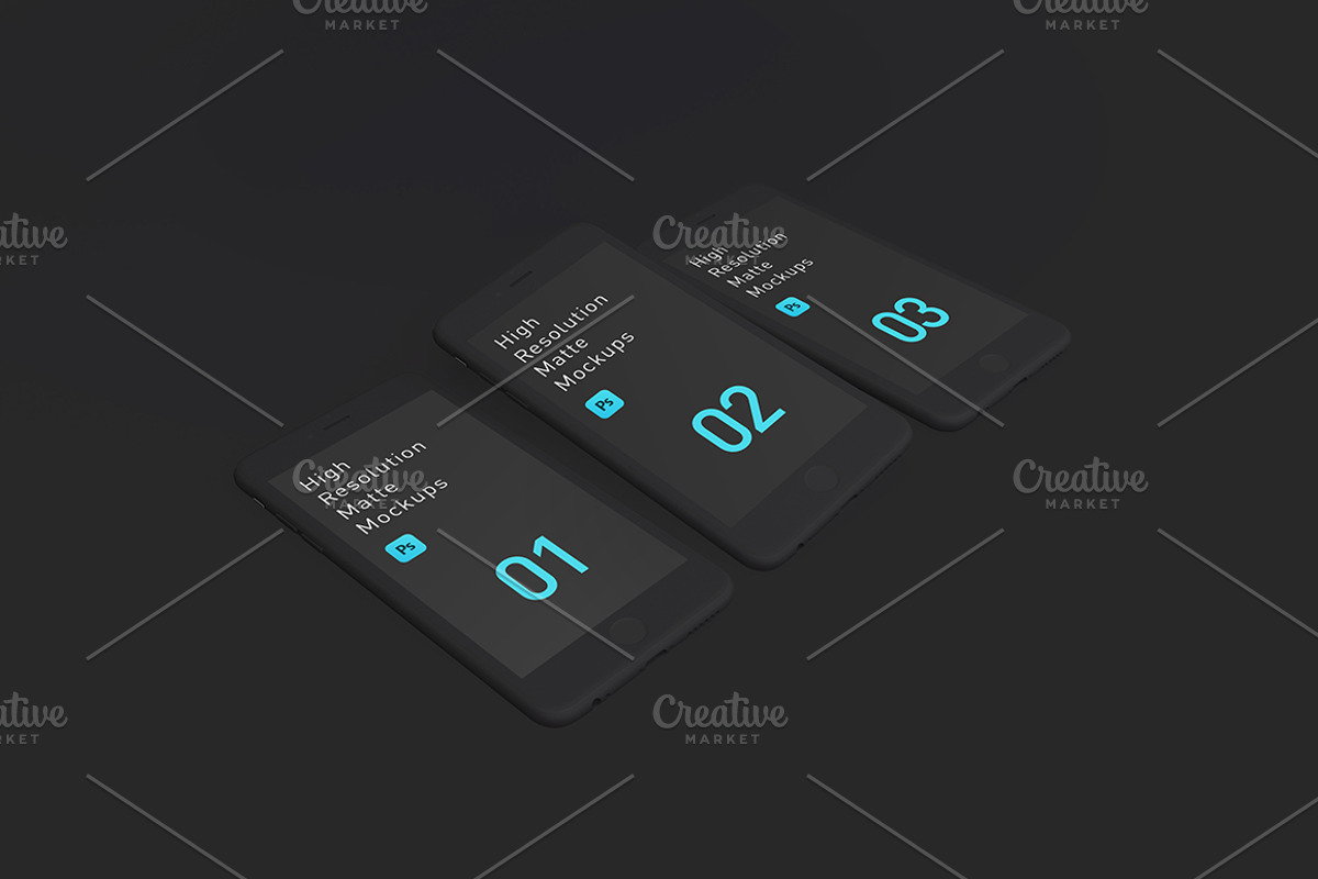 High Resolution Matte Mockups, an iPhone Mockup by vsdsgn (Photo 8 of 8)
