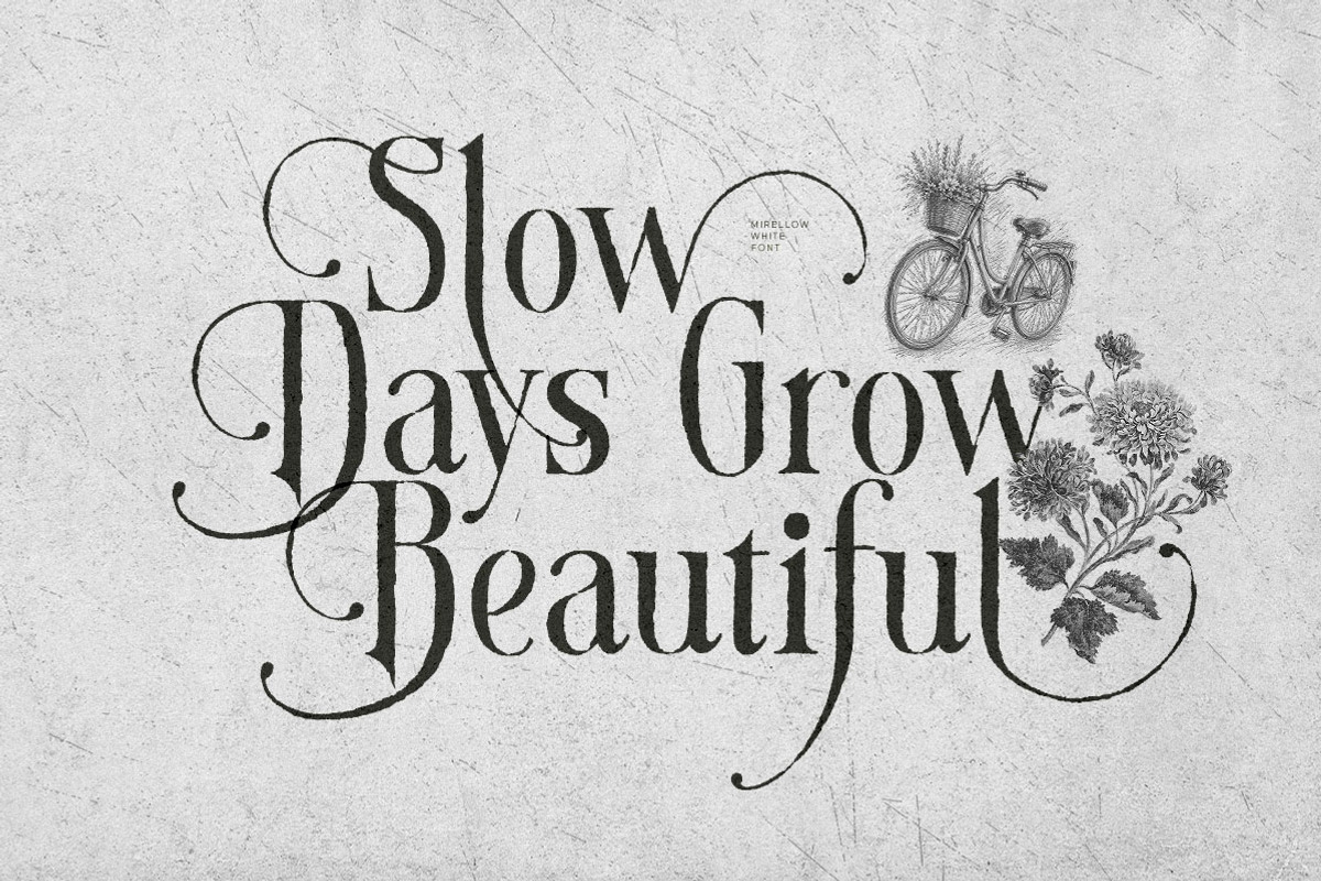 Mirellow White Distressed Serif, a Serif Font by Letterhend Studio (Photo 2 of 13)