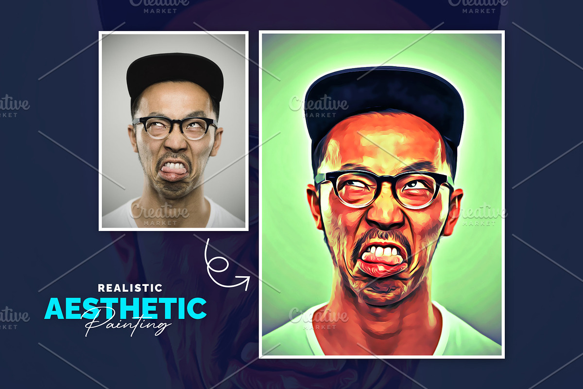 Realistic Asthetic Painting, an Action Add-On by U_Design (Photo 2 of 9)