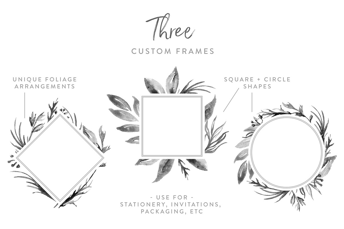 Grey Monochrome Foliage, an Illustration by Laurel Autumn (Photo 4 of 4)