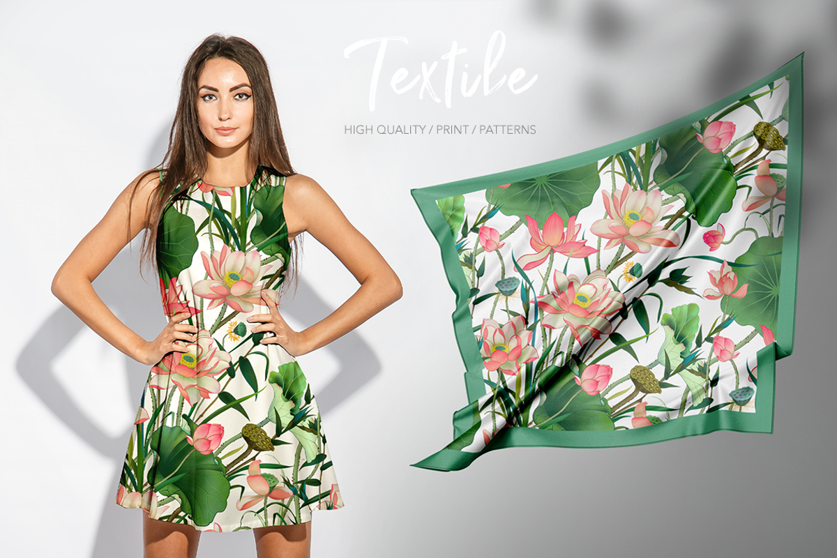 Lotus patterns and illustrations, a Pattern Graphic by Annet lovart (Photo 9 of 17)