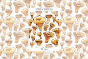 Chanterelles Watercolor Pattern, a Pattern Graphic by Mazheika Store (Thumbnail 5 of 5)