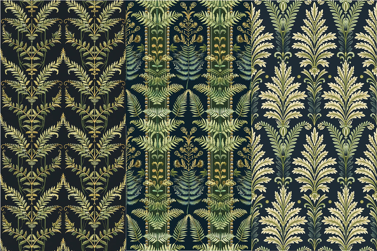 15 Symmetrical Ferns Patterns, a Pattern Graphic by Inknfolly (Photo 3 of 7)