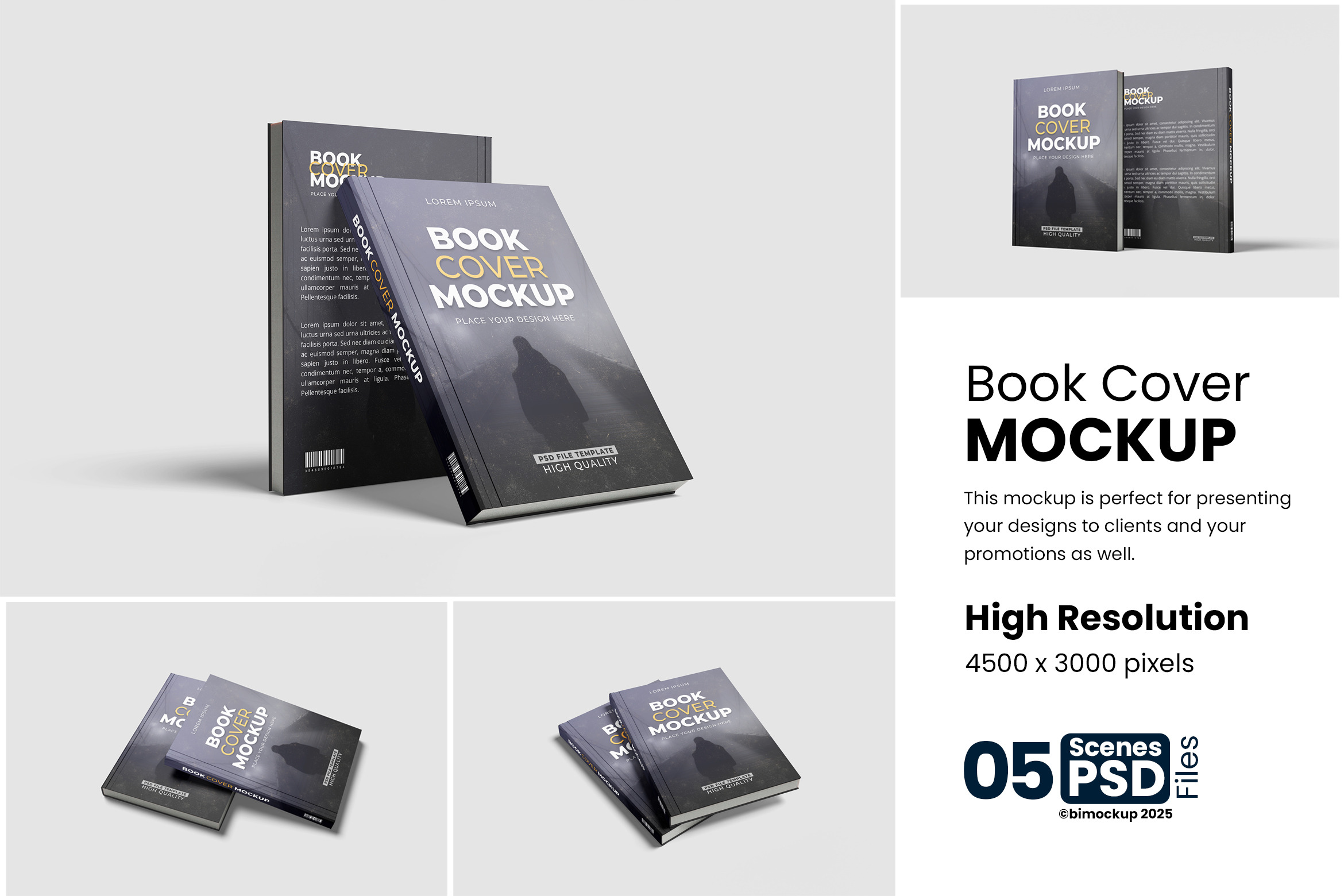 Hardcover Book Mockup, a Books & Magazine Mockup by bimockup