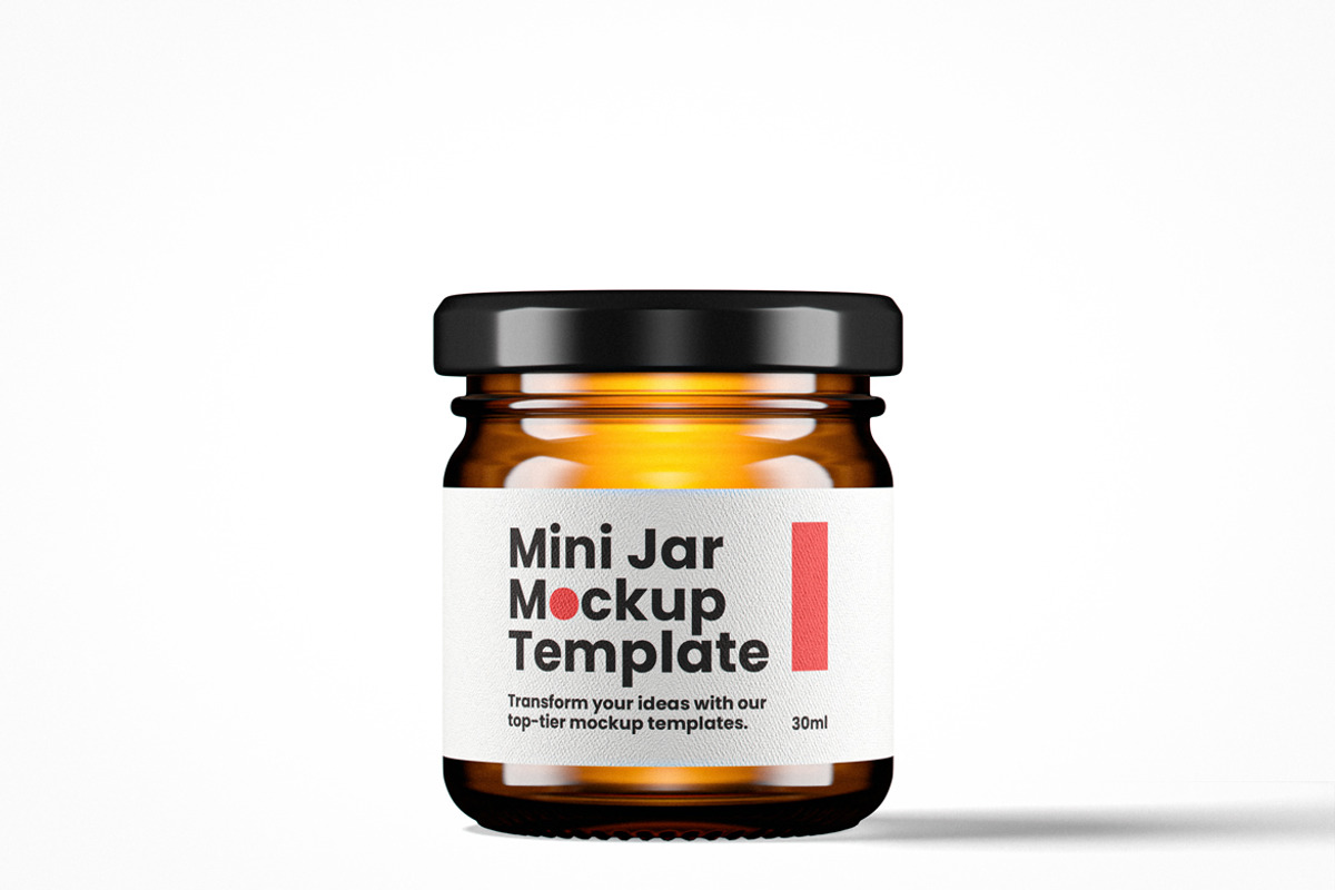 Mini Glass Jar Mockup Pack, a Cups & Container Mockup by Designer Dude (Photo 2 of 6)