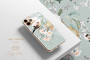 Spring Mint Birds Flower Pattern, a Pattern Graphic by paper aesthetic (Thumbnail 9 of 10)