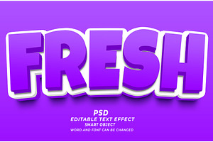 Fresh Grape PSD 3d Editable Text