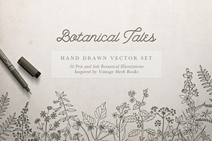 Botanical Illustrations Vector Set