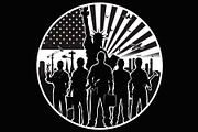 Worker Silhouette Vector Set, an Illustration by musafir_fashion (Thumbnail 2 of 21)
