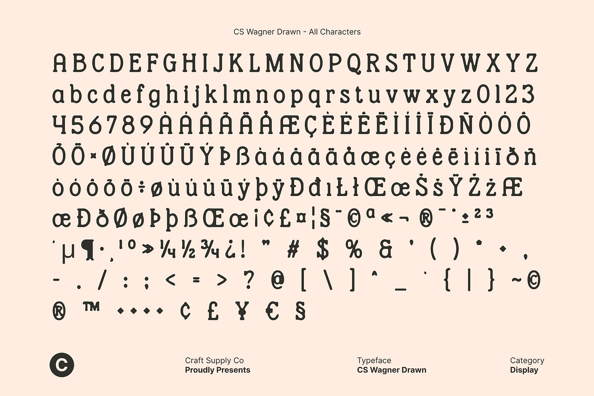CS Wagner Drawn, a Serif Font by Craft Supply Co. (Photo 8 of 8)