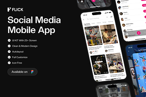 Flick - Social Media UI KIT
