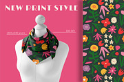 Retro Flower Seamless Patterns, a Pattern Graphic by AnnArt (Thumbnail 5 of 8)