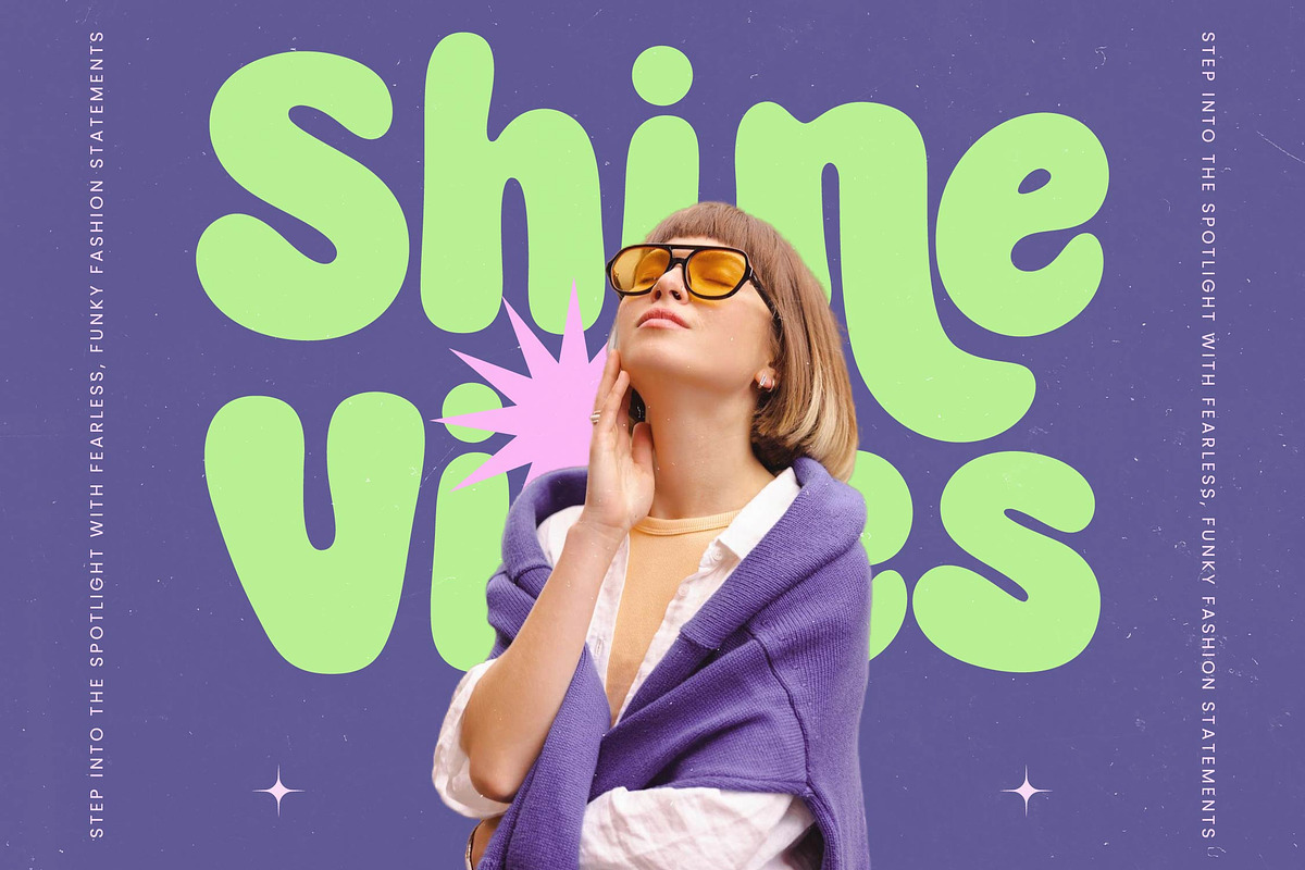 Funky Glitz Retro Bubble Font, a Serif Font by timelesstype.co (Photo 10 of 20)