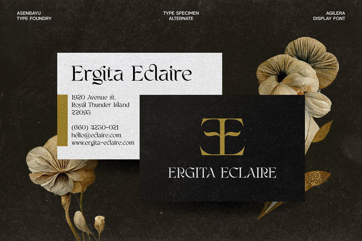 Agilera - Stylish Ligature Font, a Serif Font by Asenbayu (Photo 7 of 15)