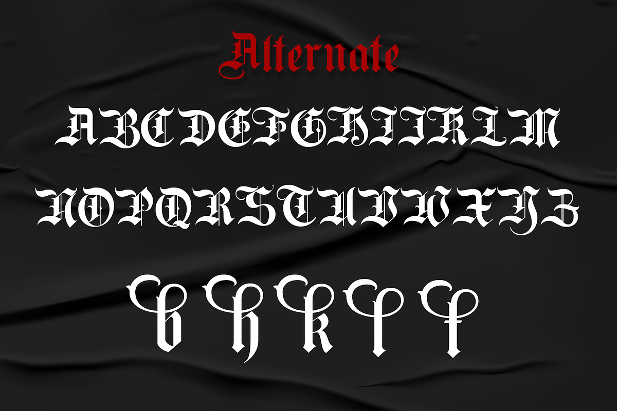 Brightos Blackletter font, a Blackletter Font by dansdesign (Photo 6 of 8)