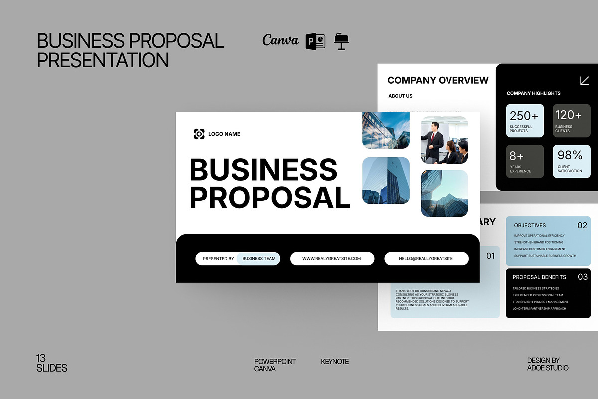 Business Proposal Presentation, a Presentation Template by adoestudio (Photo 1 of 9)