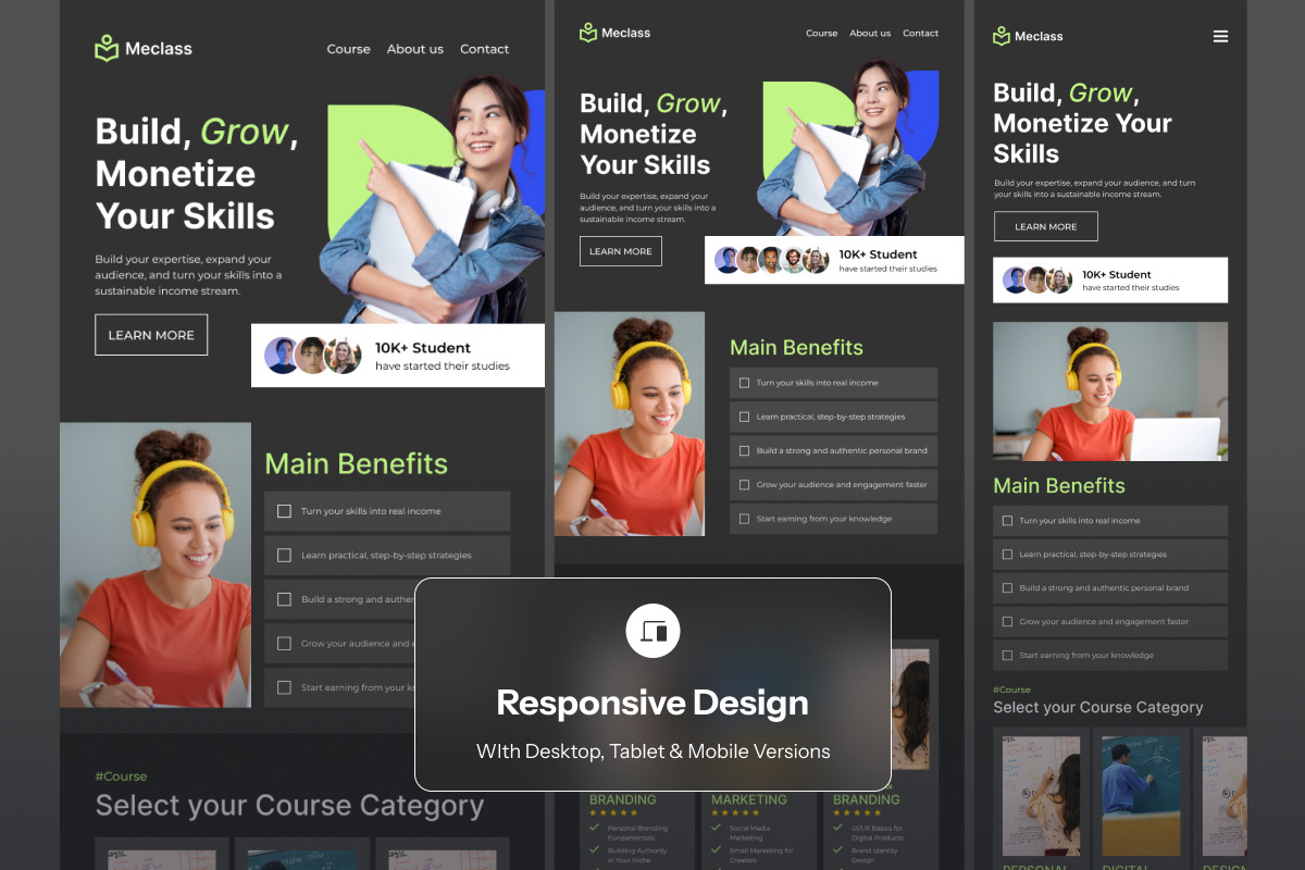 Meclass Email Newsletter Courses, a Marketing Template by twinstd (Photo 3 of 5)