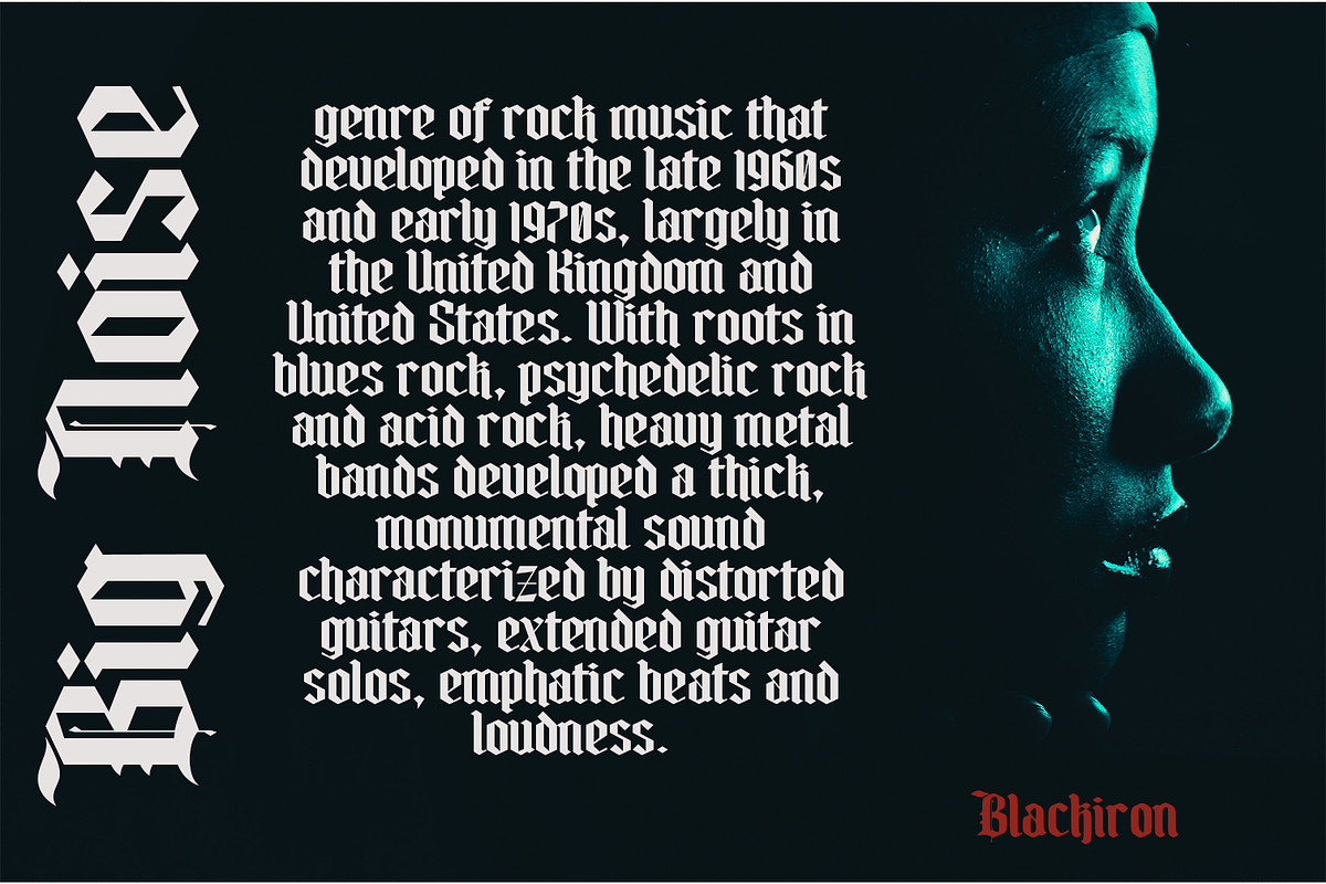 Blackiron - Blackletter Font, a Blackletter Font by madeDeduk (Photo 6 of 6)