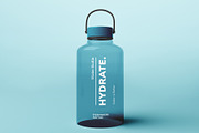 64 OZ Water Bottle Mockup Set, a Packaging Mockup by Mirachma Project (Thumbnail 7 of 9)