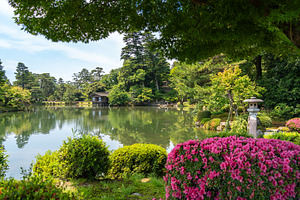 Serene view of Kenroku-en Garden near Kanazawa Castle, Japan, a Nature Photo by GoodGoods