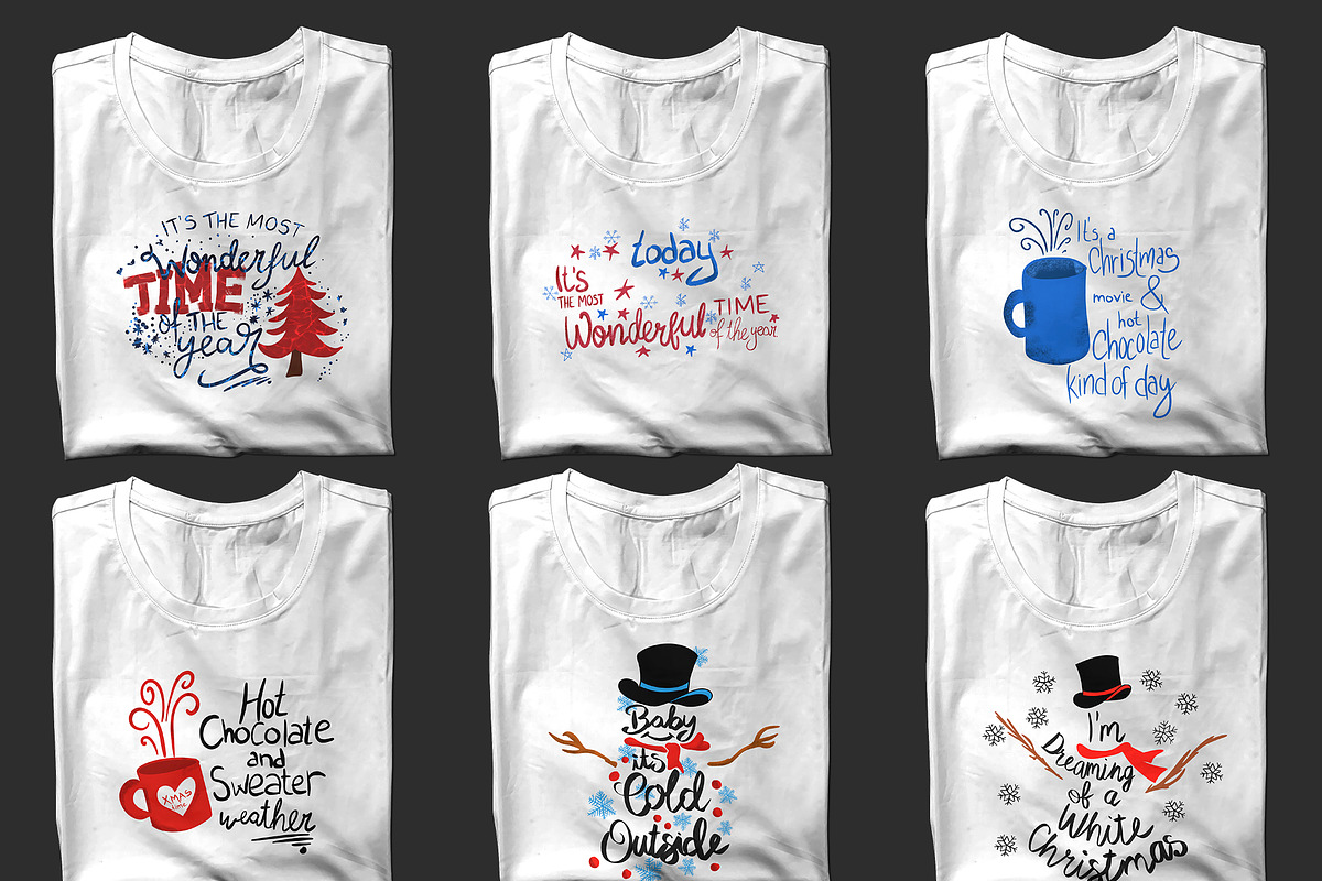 30 Christmas POD Shirt designs, an Illustration by Character (Photo 4 of 6)