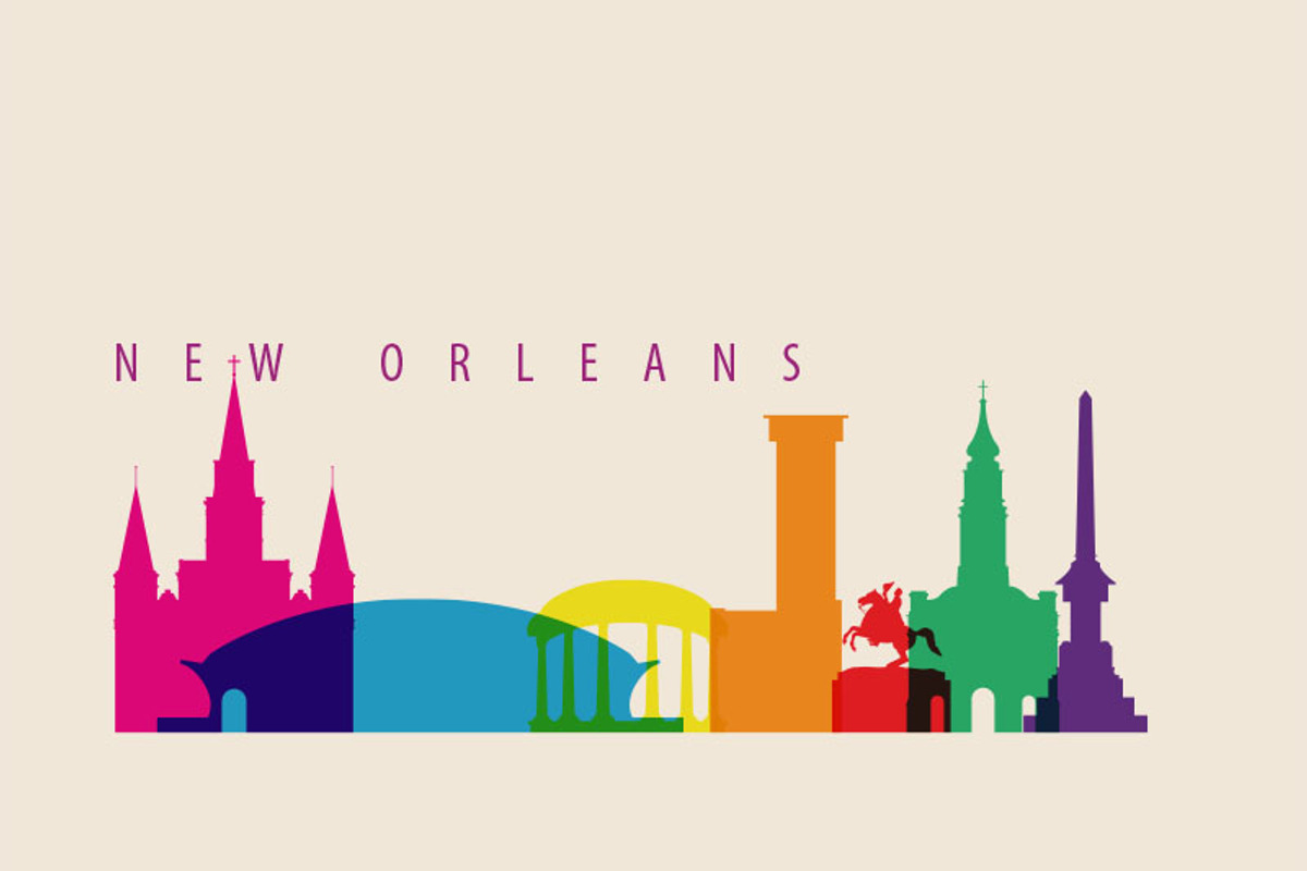 New Orleans Skyline Illustration, an Illustration by IB