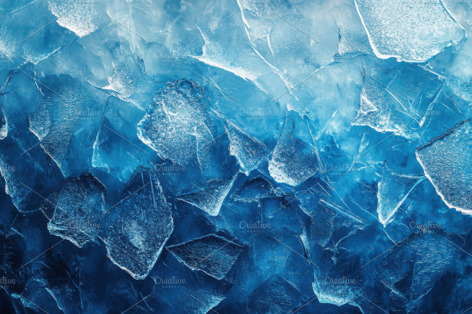 Deep Blue Ice Chunks Abstract Winter, a Background Photo by Pixeness Studio